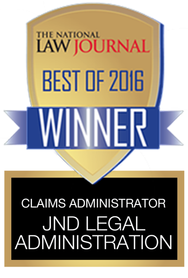Best Claims Administrator, 1st Place (2016); Presented by the National Law Journal
