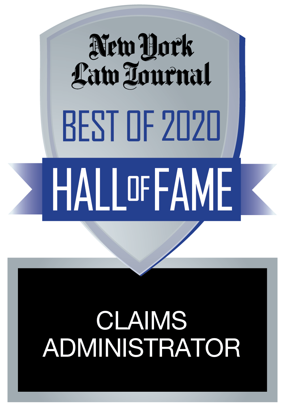 New York Law Journal Best of 2020 Hall of Fame - Claims Administrator