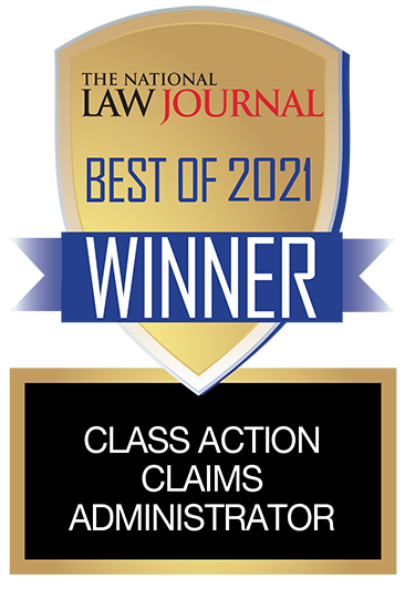 Best Class Action Claims Administrator, 1st Place (2021); Presented by the National Law Journal