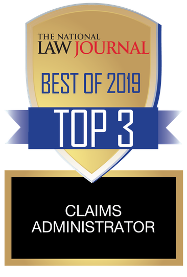 Best Claims Administrator, Top 3 (2019); Presented by the National Law Journal