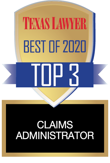Best Claims Administrator, 2nd Place (2020); Presented by Texas Lawyer, an ALM Publication 